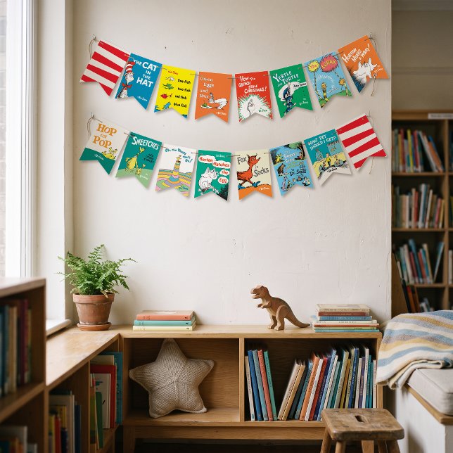 Dr. Seuss Book Titles Bunting Flags (Creator Uploaded)