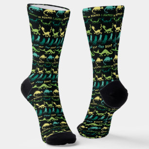 Dr. Seuss   "Bump Jump" Hallowen Pattern Socks