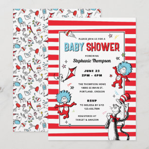 Dr. Seuss - Cat in the Hat Baby Shower Invitation