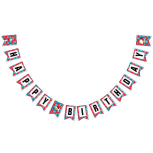 Dr. Seuss   Cat in the Hat Birthday Bunting Flags