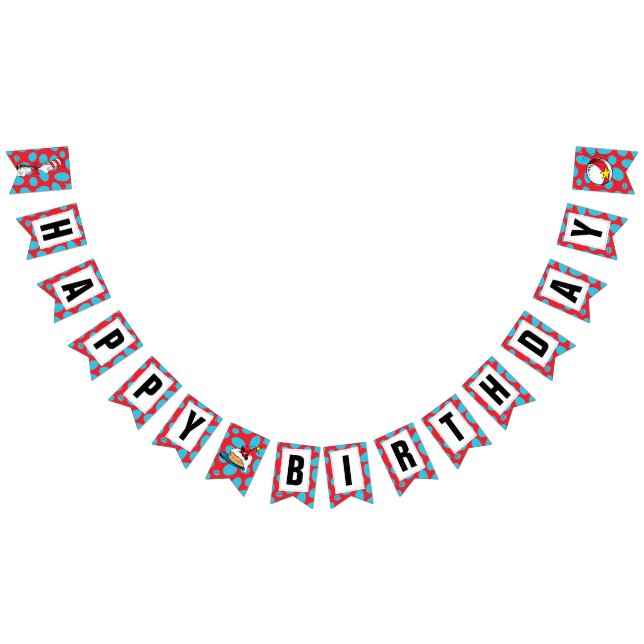 Dr. Seuss | Cat in the Hat Birthday Bunting Flags (All)
