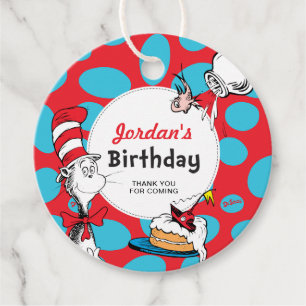 Dr. Seuss Cat in the Hat Birthday Favour Tags
