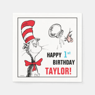 Dr. Seuss   Cat in the Hat Birthday Napkin