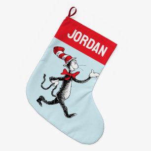 Dr. Seuss   Cat in the Hat Cat Walk Large Christmas Stocking