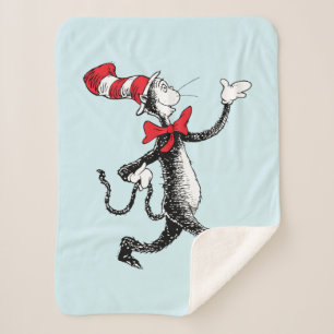 Dr. Seuss   Cat in the Hat Cat Walk Sherpa Blanket