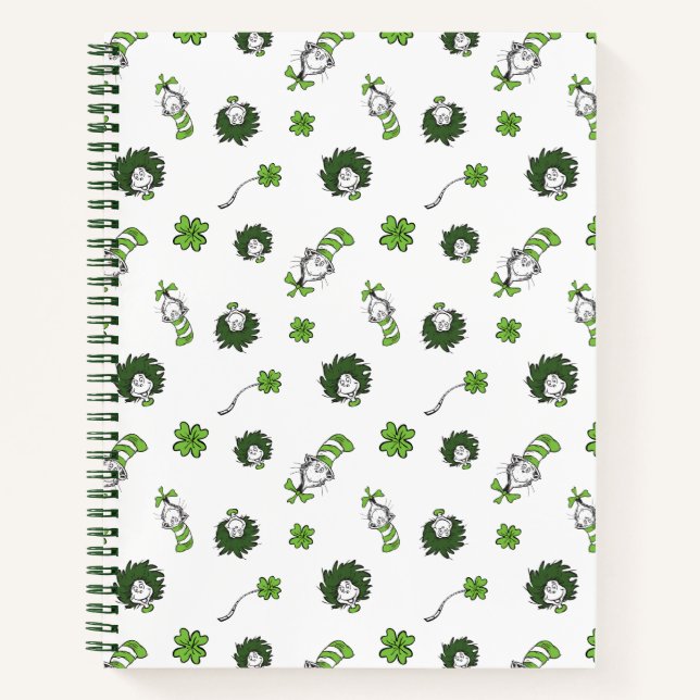 Dr. Seuss | Cat in the Hat Clover Pattern Notebook (Front)