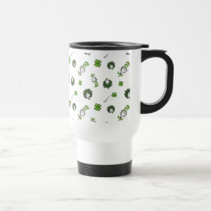 Dr. Seuss   Cat in the Hat Clover Pattern Travel Mug