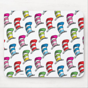 Dr. Seuss   Cat In The Hat Colourful Hat Pattner Mouse Pad