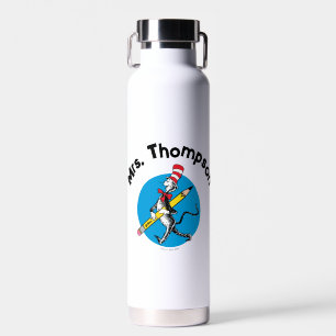 Dr. Seuss Cat in the Hat Custom Name Water Bottle