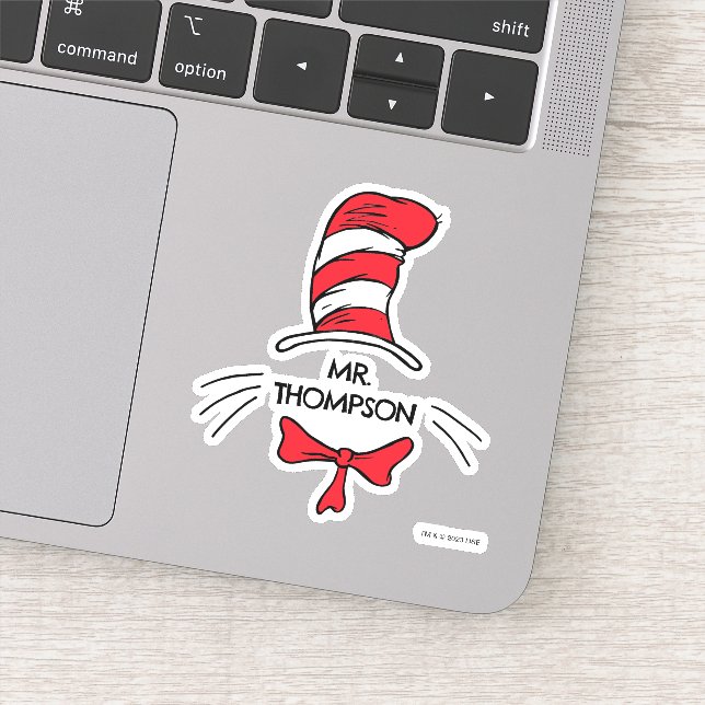 Dr. Seuss | Cat in the Hat Custom Teacher Name (Detail)