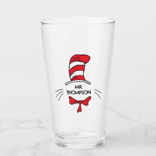 Dr. Seuss   Cat in the Hat Custom Teacher Name Glass