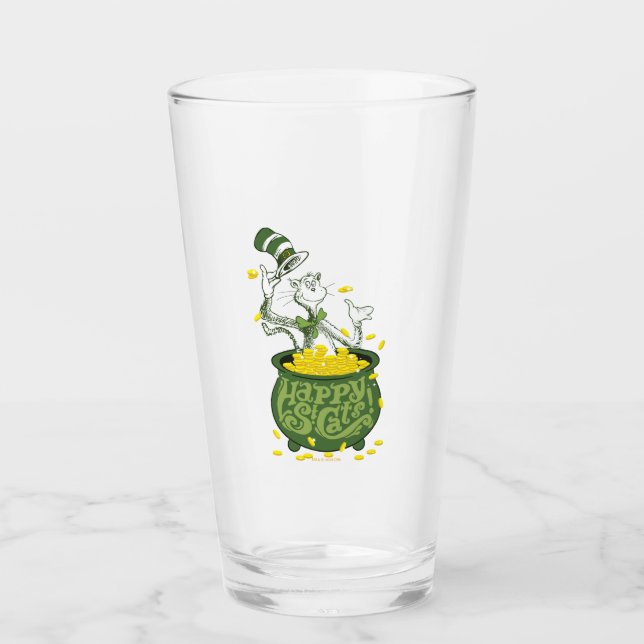 Dr. Seuss | Cat in the Hat - Happy St. Cat's! Glass (Front)