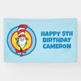 Dr. Seuss   Cat in the Hat Head Graphic Banner