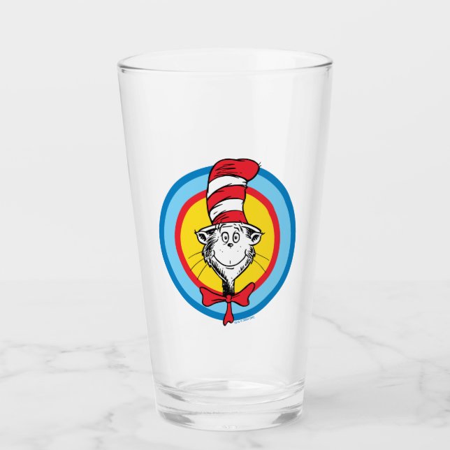 Dr. Seuss | Cat in the Hat Head Graphic Glass (Front)