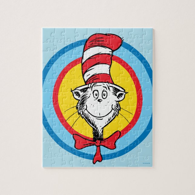 Dr. Seuss | Cat in the Hat Head Graphic Jigsaw Puzzle (Vertical)