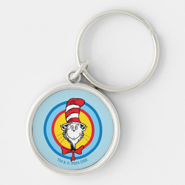 Dr. Seuss | Cat in the Hat Head Graphic Keychain (Front)