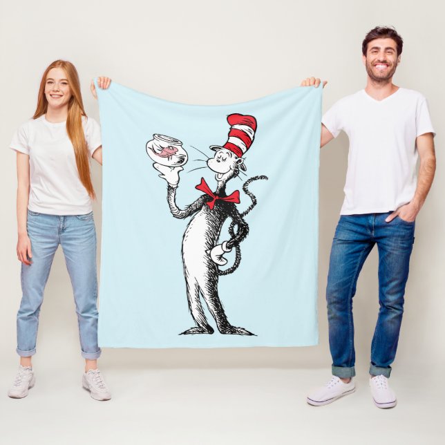 Dr. Seuss | Cat in the Hat & Krinklebine Fleece Blanket (In Situ)
