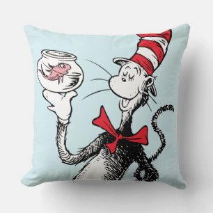 Dr. Seuss   Cat in the Hat & Krinklebine Throw Pillow