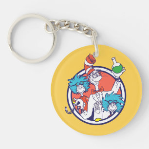 Dr. Seuss   Cat in the Hat & Lab Tech 1 Lab Tech 2 Keychain