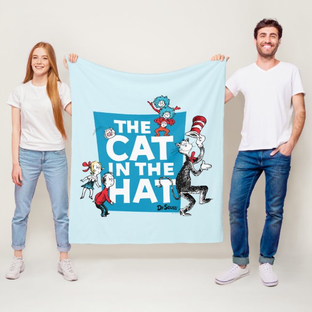 Dr. Seuss | Cat in the Hat Logo - Characters Fleece Blanket (In Situ)