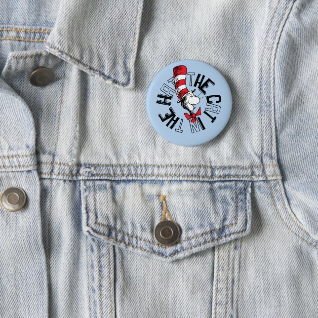 Dr. Seuss | Cat in the Hat Round Art 2 Inch Round Button (In Situ)