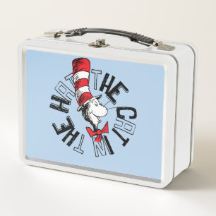 Dr. Seuss   Cat in the Hat Round Art Metal Lunch Box