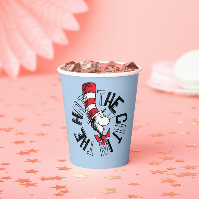 Dr. Seuss | Cat in the Hat Round Art Paper Cups (Insitu)