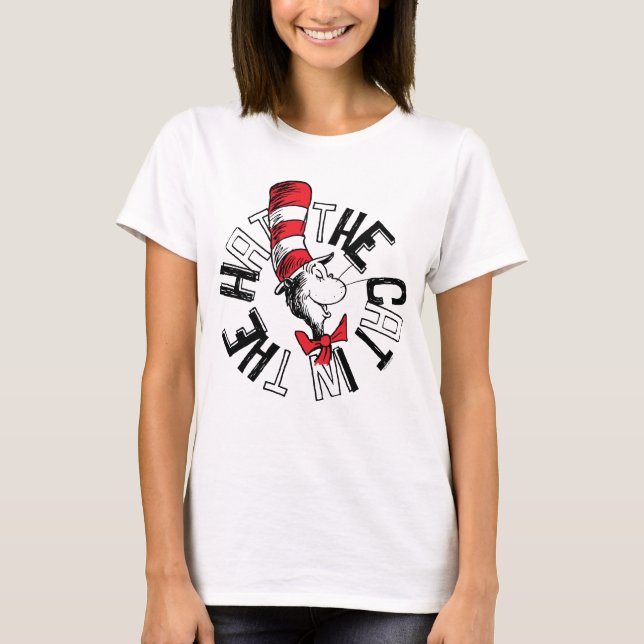 Dr. Seuss | Cat in the Hat Round Art T-Shirt (Front)