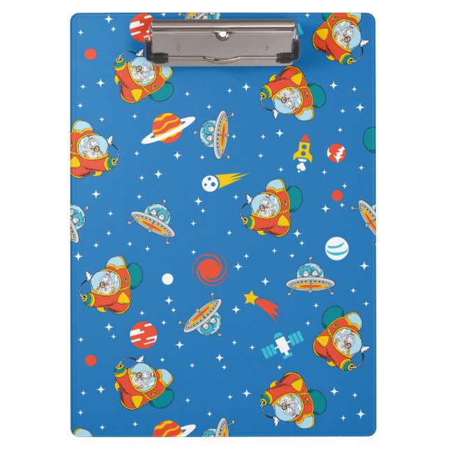 Dr. Seuss | Cat in the Hat Space Pattern Clipboard (Front)
