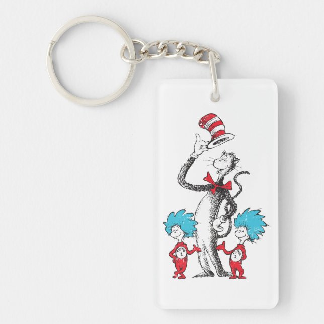 Dr. Seuss | Cat in the Hat, Thing One & Thing Two Keychain (Front)