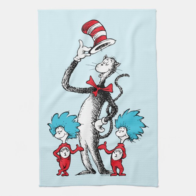 Dr. Seuss | Cat in the Hat, Thing One & Thing Two Kitchen Towel (Vertical)
