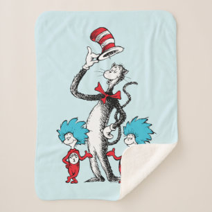 Dr. Seuss   Cat in the Hat, Thing One & Thing Two Sherpa Blanket