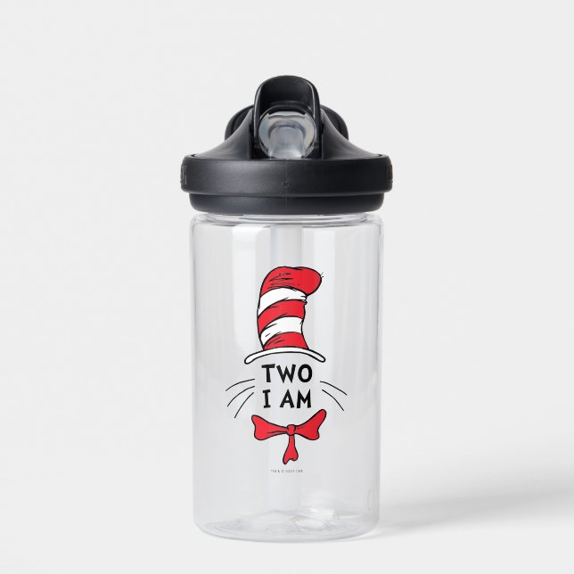 Dr. Seuss | Cat in the Hat - Two I Am Birthday Water Bottle (Front)