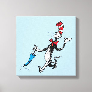 Dr. Seuss   Cat in the Hat Umbrella Walk Canvas Print