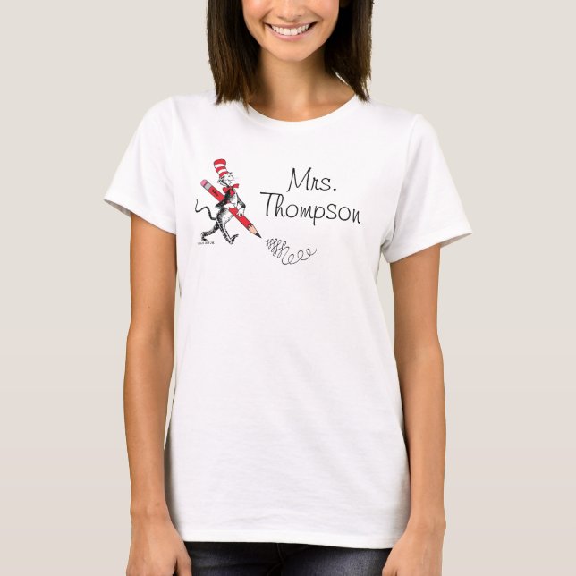 Dr. Seuss | Cat in the Hat Written Name T-Shirt (Front)