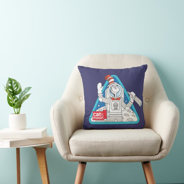 Dr. Seuss | Cat in the Moon Outer Space Graphic Throw Pillow (Chair)