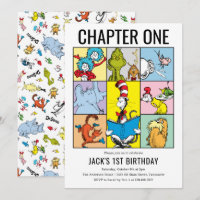 Dr. Seuss Chapter One Birthday Character Collage