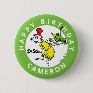 Dr. Seuss Character Confetti   Kids Birthday 2 Inch Round Button