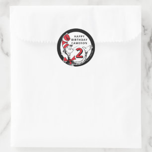 Dr. Seuss Character Confetti   Kids Birthday Classic Round Sticker