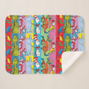 Dr. Seuss   Character Slice Sherpa Blanket