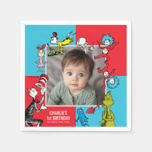 Dr. Seuss - Characters   Kids Birthday Napkin