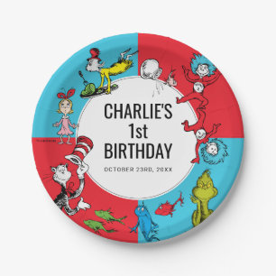 Dr. Seuss - Characters   Kids Birthday Paper Plate