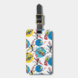 Dr. Seuss   Characters With Pencils Pattern Luggage Tag