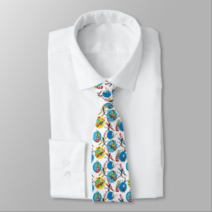 Dr. Seuss   Characters With Pencils Pattern Tie