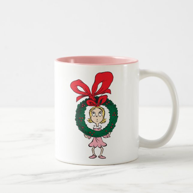 Dr. Seuss | Cindy-Lou Who - Wreath Two-Tone Coffee Mug (Right)