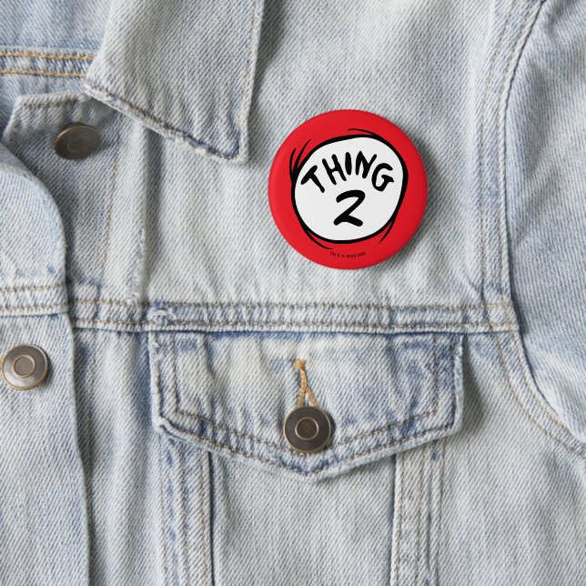 Dr. Seuss | Custom Thing One Thing Two 2 Inch Round Button (In Situ)