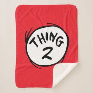 Dr. Seuss   Custom Thing One Thing Two Sherpa Blanket
