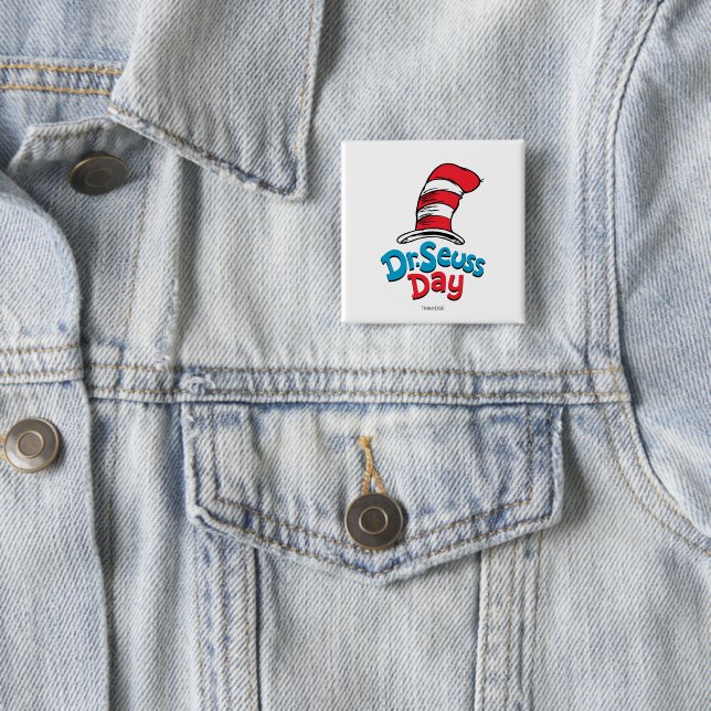 Dr. Seuss Day 2 Inch Square Button (In Situ)