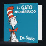 Dr. Seuss El Gato Ensombrerado Spanish Binder<br><div class="desc">This authentic Dr. Seuss product features the classic Cat in the Hat character alongside the Spanish title of the beloved book, "El Gato Ensombrerado." The design highlights the iconic, smiling feline wearing his signature tall red and white striped hat and red bow tie, set against a vibrant blue background. It...</div>