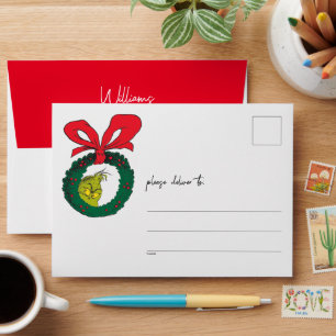 Dr Seuss   Enveloppe Merry Grinchmas